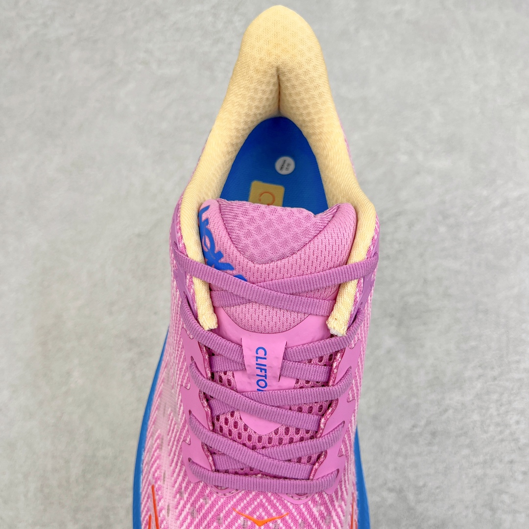 Hoka ONE ONE Clifton 9 低筒 舒适运动 防滑耐磨 透气跑步鞋 运动 波鞋 粉紫蓝 1127895-CSLC