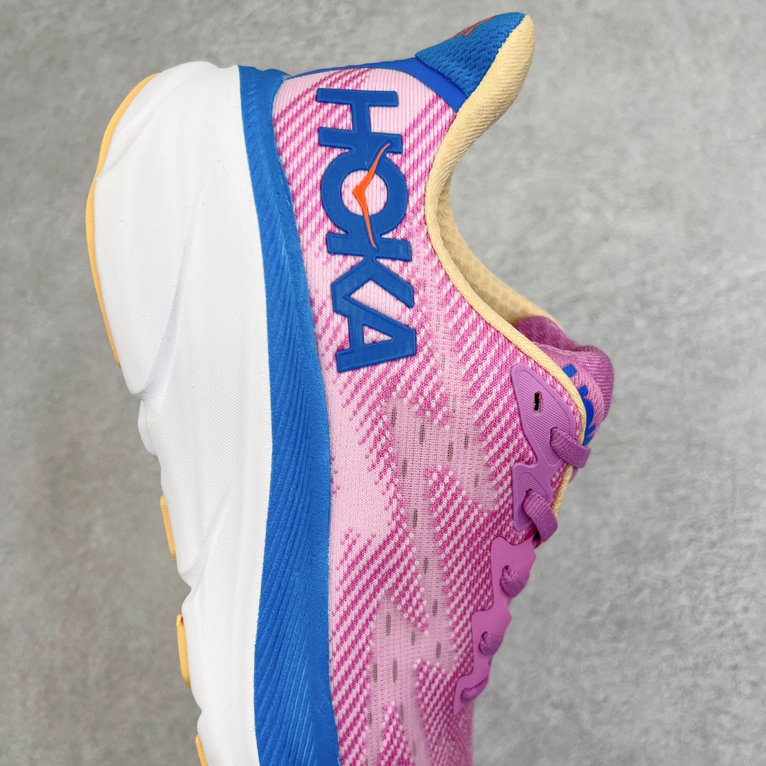 Hoka ONE ONE Clifton 9 低筒 舒适运动 防滑耐磨 透气跑步鞋 运动 波鞋 粉紫蓝 1127895-CSLC