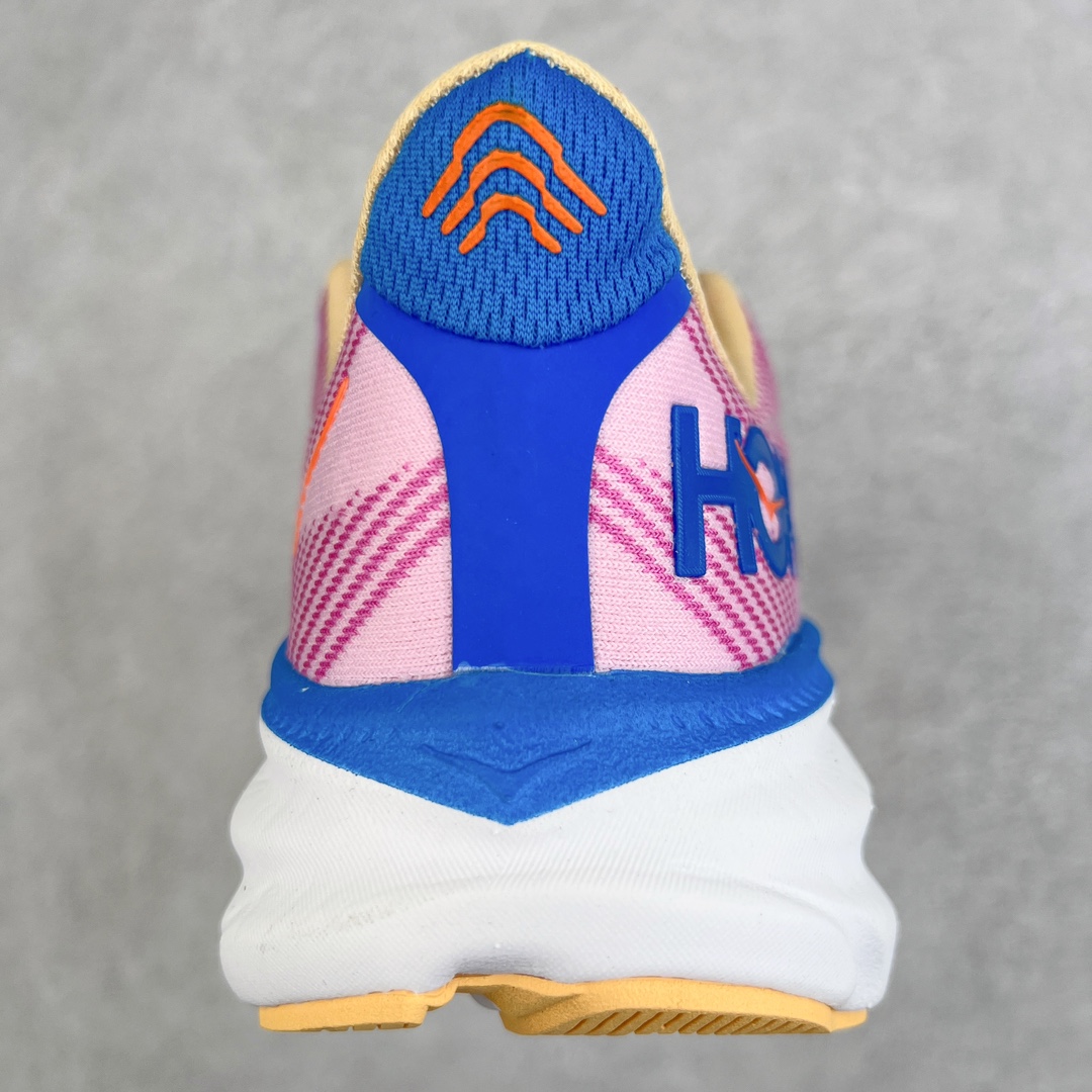 Hoka ONE ONE Clifton 9 低筒 舒适运动 防滑耐磨 透气跑步鞋 运动 波鞋 粉紫蓝 1127895-CSLC