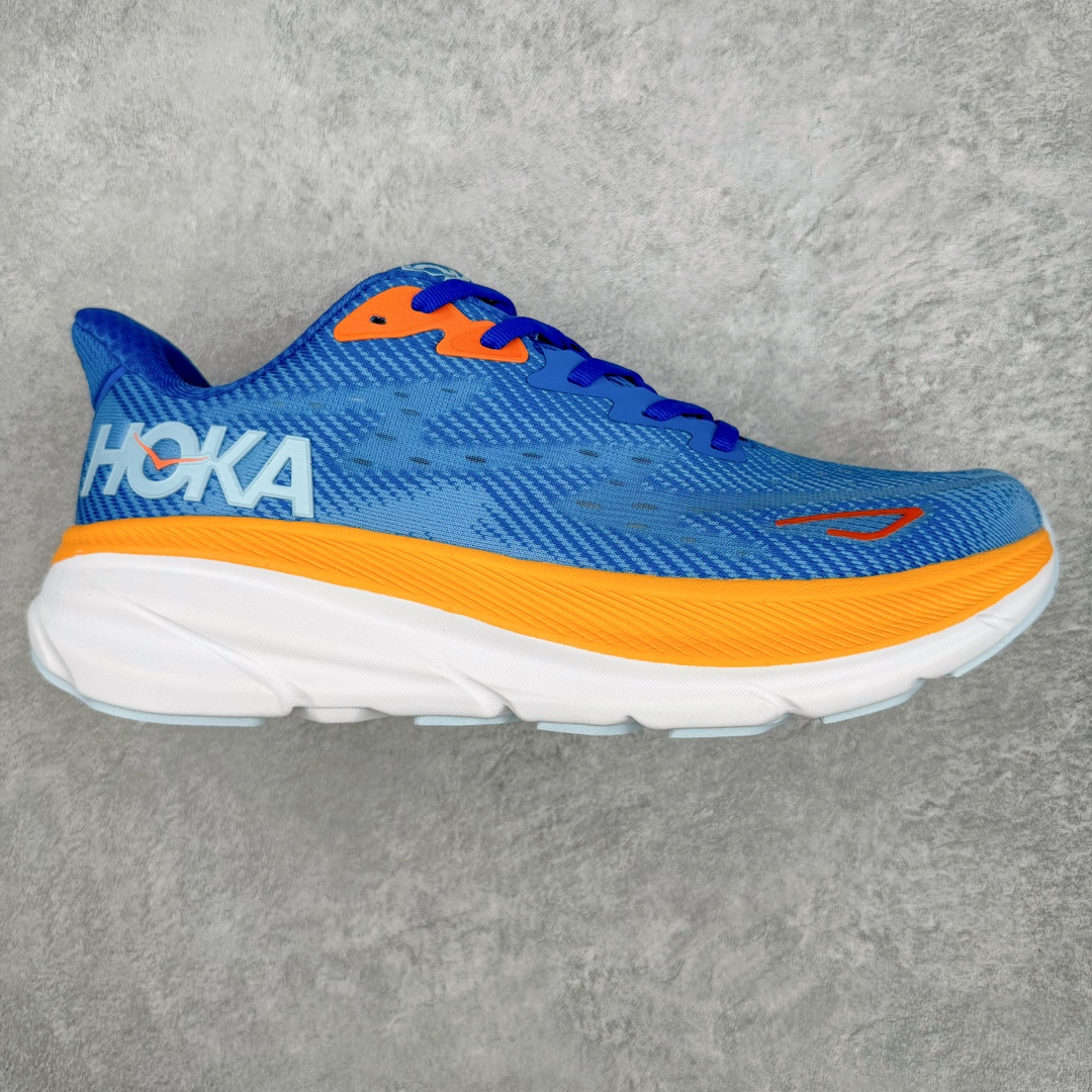 Hoka ONE ONE Clifton 9 低筒 舒适运动 防滑耐磨 透气跑步鞋 运动 波鞋 蓝橙 1132210-CSAA