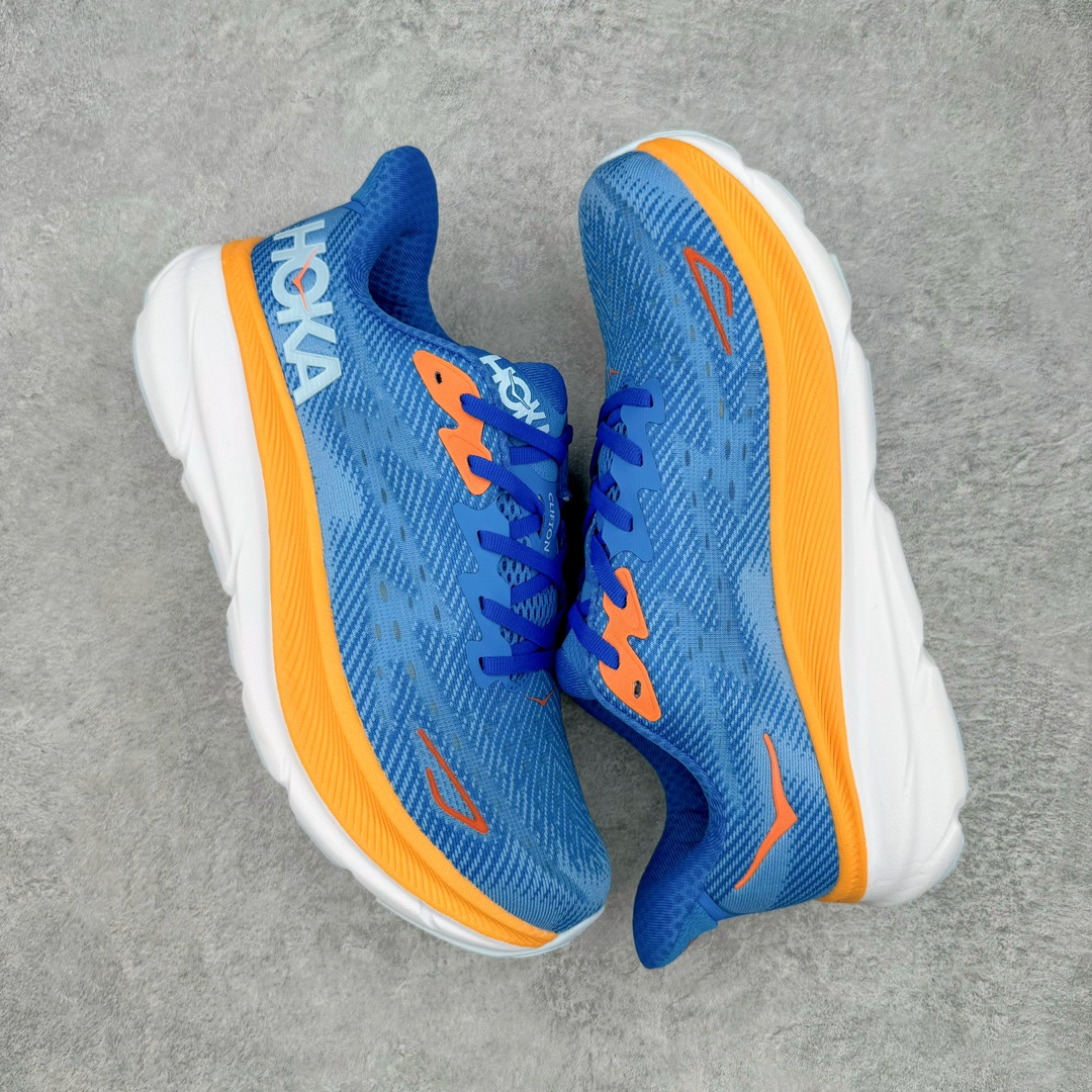Hoka ONE ONE Clifton 9 低筒 舒适运动 防滑耐磨 透气跑步鞋 运动 波鞋 蓝橙 1132210-CSAA