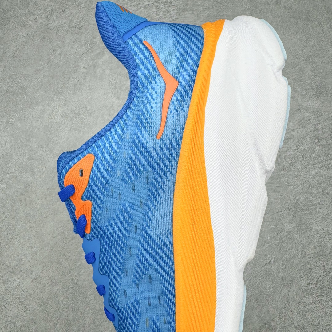 Hoka ONE ONE Clifton 9 低筒 舒适运动 防滑耐磨 透气跑步鞋 运动 波鞋 蓝橙 1132210-CSAA