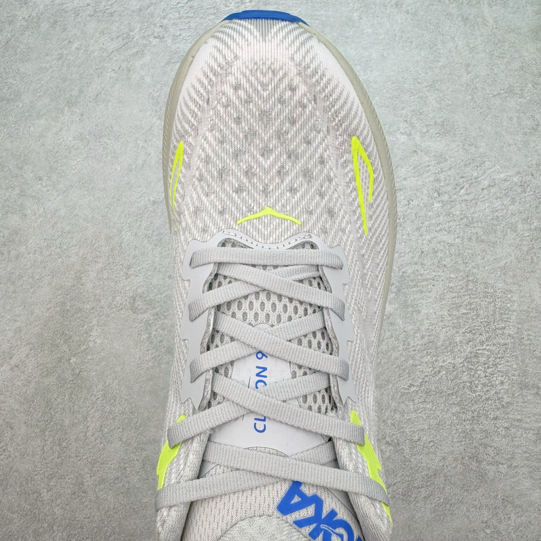 Hoka ONE ONE Clifton 9 低筒 舒适运动 防滑耐磨 透气跑步鞋 运动 波鞋 灰绿蓝 1132210-STLC