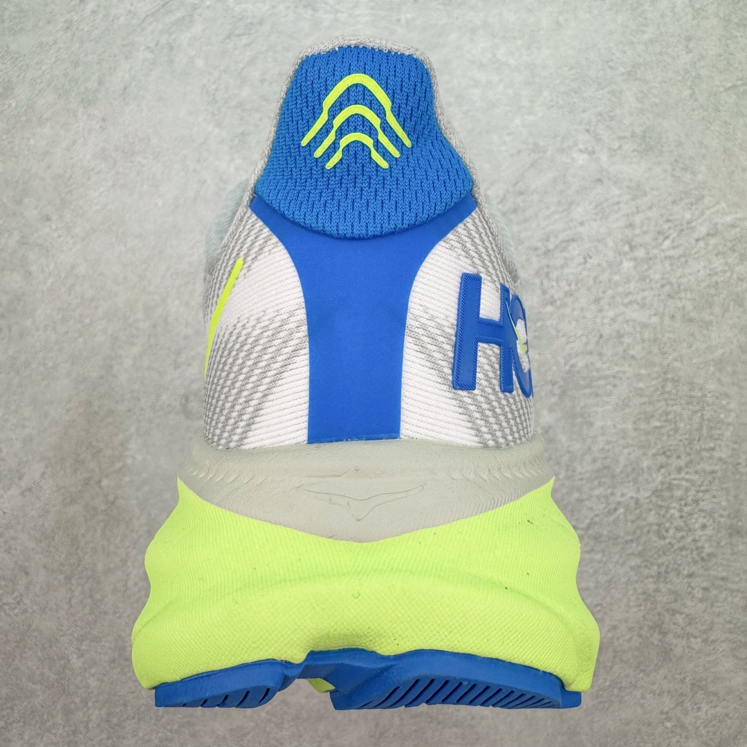 Hoka ONE ONE Clifton 9 低筒 舒适运动 防滑耐磨 透气跑步鞋 运动 波鞋 灰绿蓝 1132210-STLC