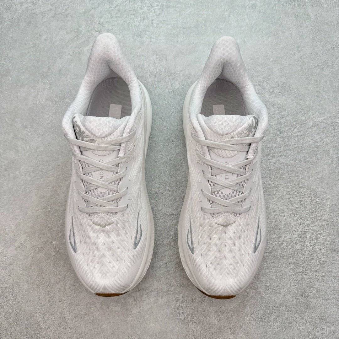 Hoka ONE ONE Clifton 9 低筒 舒适运动 防滑耐磨 透气跑步鞋 运动 波鞋 白色
