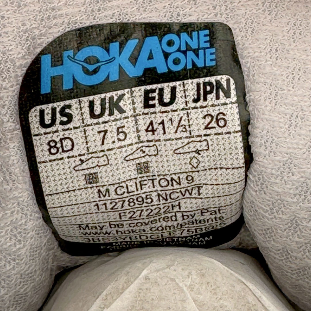 Hoka ONE ONE Clifton 9 低筒 舒适运动 防滑耐磨 透气跑步鞋 运动 波鞋 白色