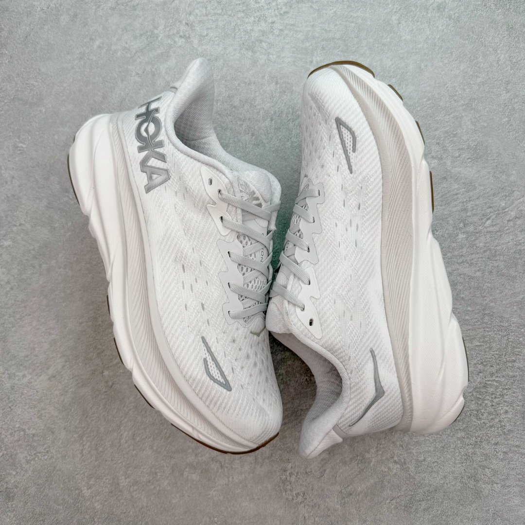 Hoka ONE ONE Clifton 9 低筒 舒适运动 防滑耐磨 透气跑步鞋 运动 波鞋 白色