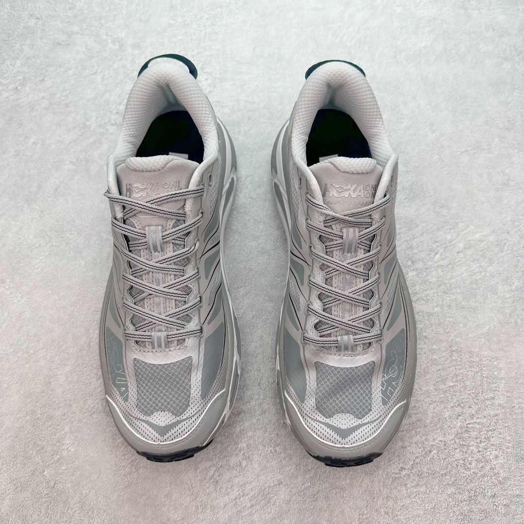  Hoka ONE ONE Mafate Speed 2 低筒 舒适减震 运动防滑耐磨 透气跑步鞋 轻便波鞋 银灰色 1126851-SRYG