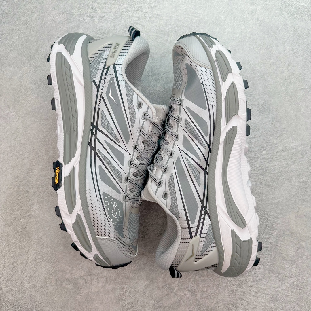  Hoka ONE ONE Mafate Speed 2 低筒 舒适减震 运动防滑耐磨 透气跑步鞋 轻便波鞋 银灰色 1126851-SRYG