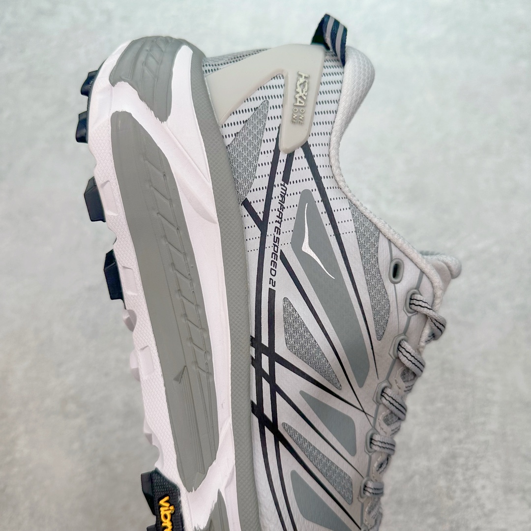  Hoka ONE ONE Mafate Speed 2 低筒 舒适减震 运动防滑耐磨 透气跑步鞋 轻便波鞋 银灰色 1126851-SRYG