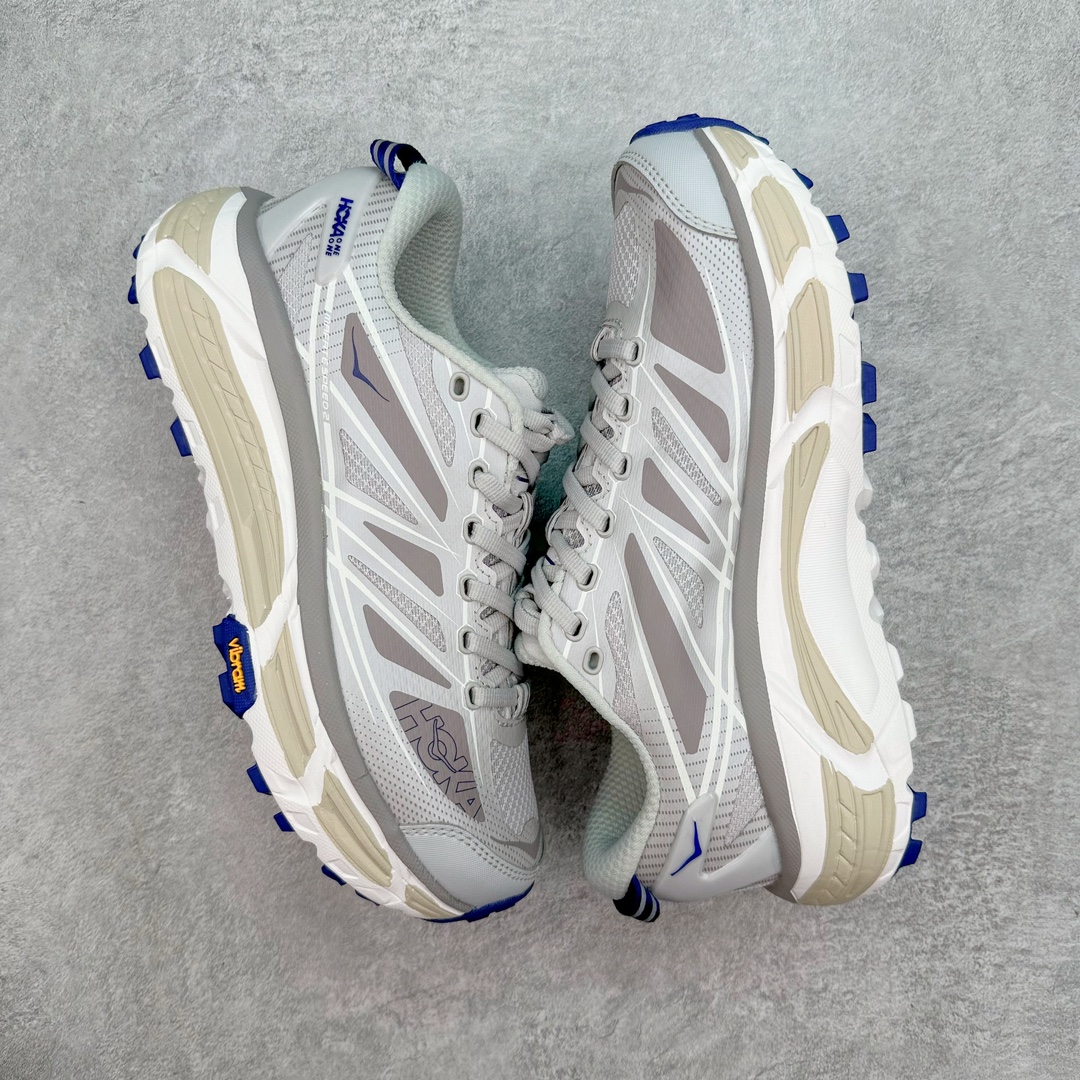 Hoka ONE ONE Mafate Speed 2 低筒 舒适减震 运动防滑耐磨 透气跑步鞋 轻便波鞋 灰蓝 1126851-OPR