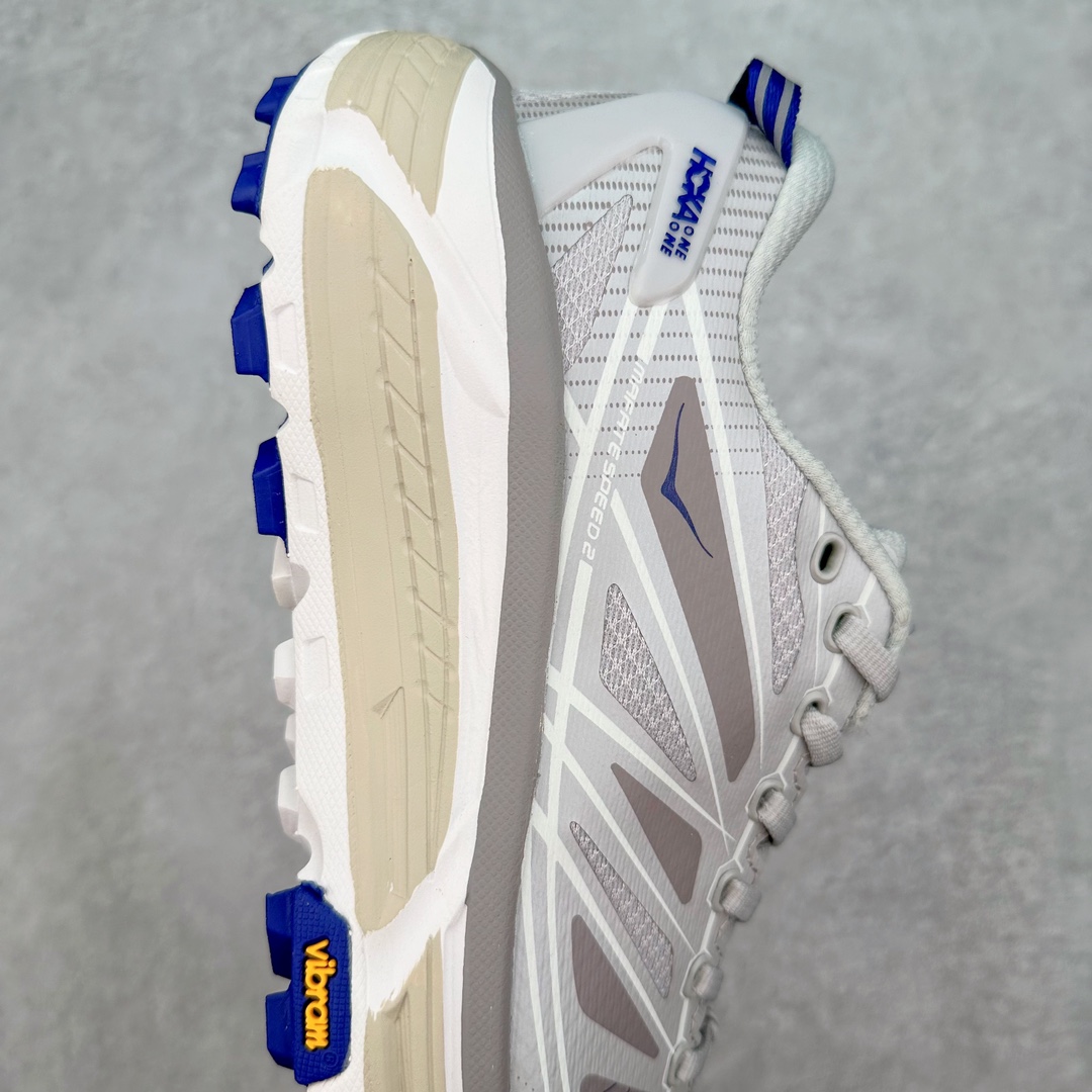 Hoka ONE ONE Mafate Speed 2 低筒 舒适减震 运动防滑耐磨 透气跑步鞋 轻便波鞋 灰蓝 1126851-OPR