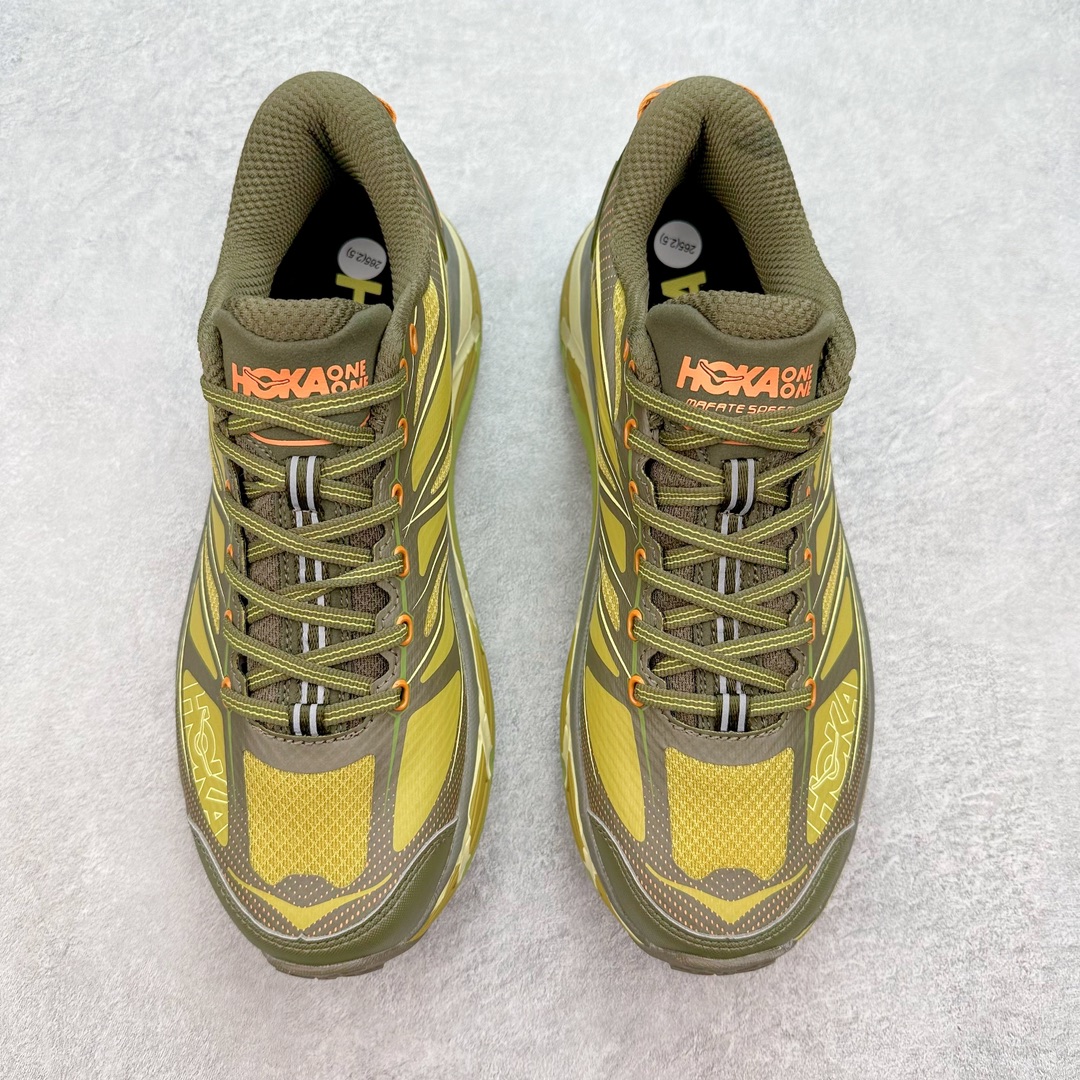 Hoka ONE ONE Mafate Speed 2 低筒 舒适减震 运动防滑耐磨 透气跑步鞋 轻便波鞋 黄色  1126851-DOGL
