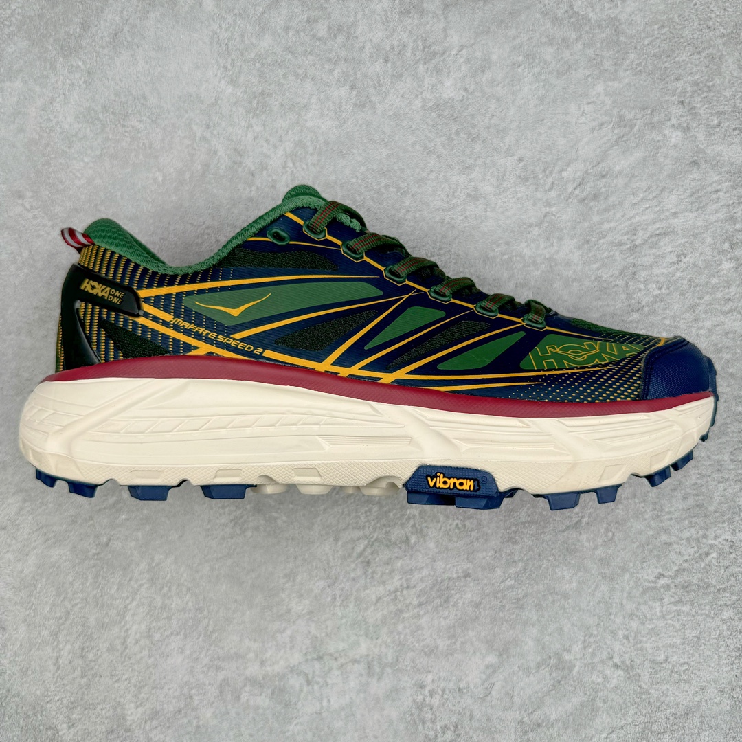  Hoka ONE ONE Mafate Speed 2 低筒 舒适减震 运动防滑耐磨 透气跑步鞋 轻便波鞋 褐蓝  1126851-MVOS