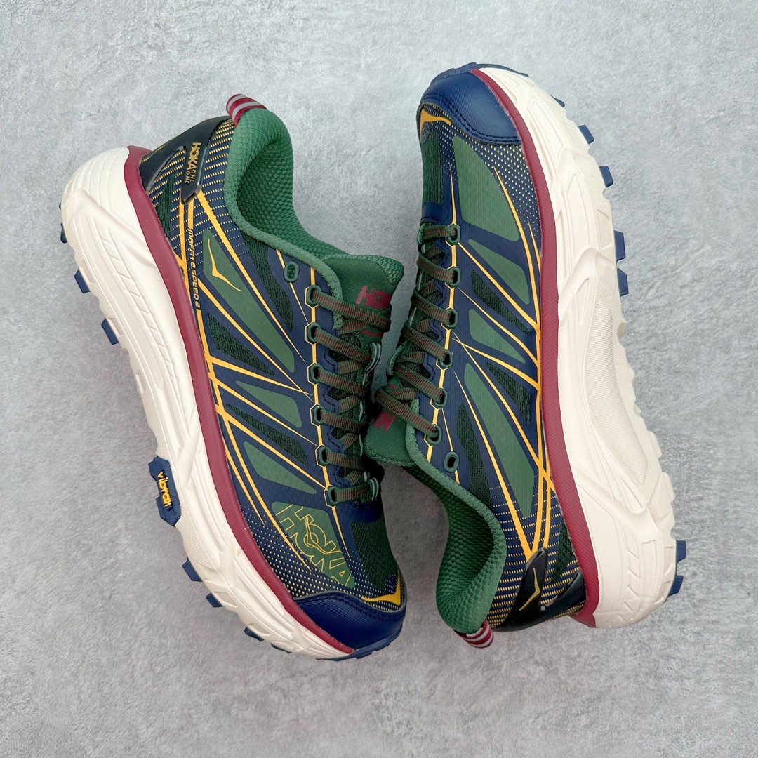  Hoka ONE ONE Mafate Speed 2 低筒 舒适减震 运动防滑耐磨 透气跑步鞋 轻便波鞋 褐蓝  1126851-MVOS