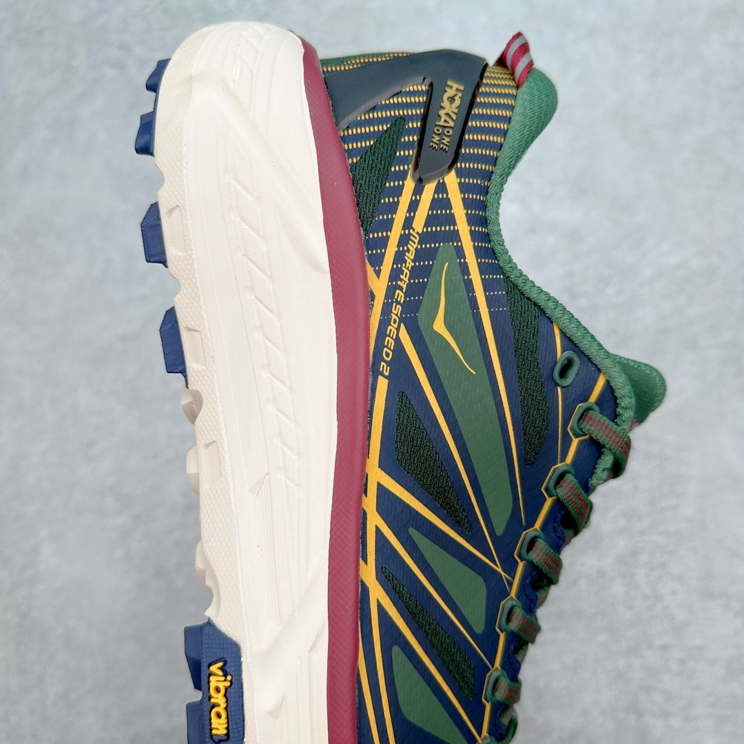  Hoka ONE ONE Mafate Speed 2 低筒 舒适减震 运动防滑耐磨 透气跑步鞋 轻便波鞋 褐蓝  1126851-MVOS