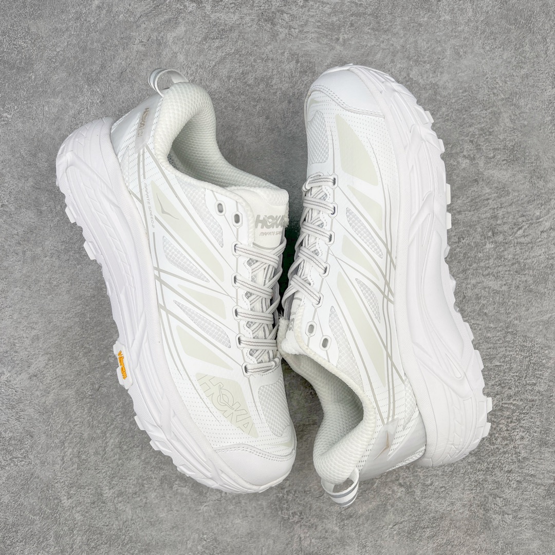 Hoka ONE ONE Mafate Speed 2 低筒 舒适减震 运动防滑耐磨 透气跑步鞋 轻便波鞋 白灰 1126851-WLRC