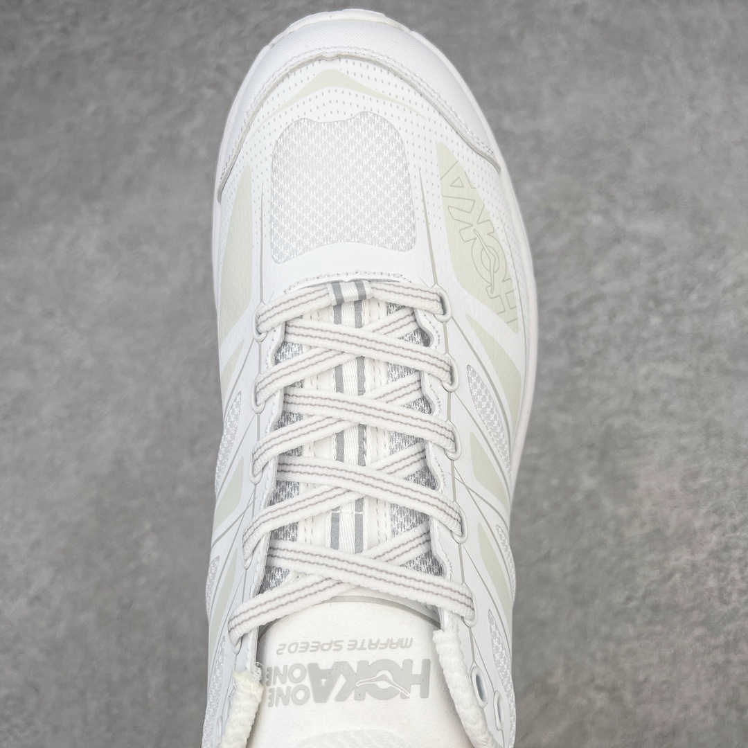 Hoka ONE ONE Mafate Speed 2 低筒 舒适减震 运动防滑耐磨 透气跑步鞋 轻便波鞋 白灰 1126851-WLRC