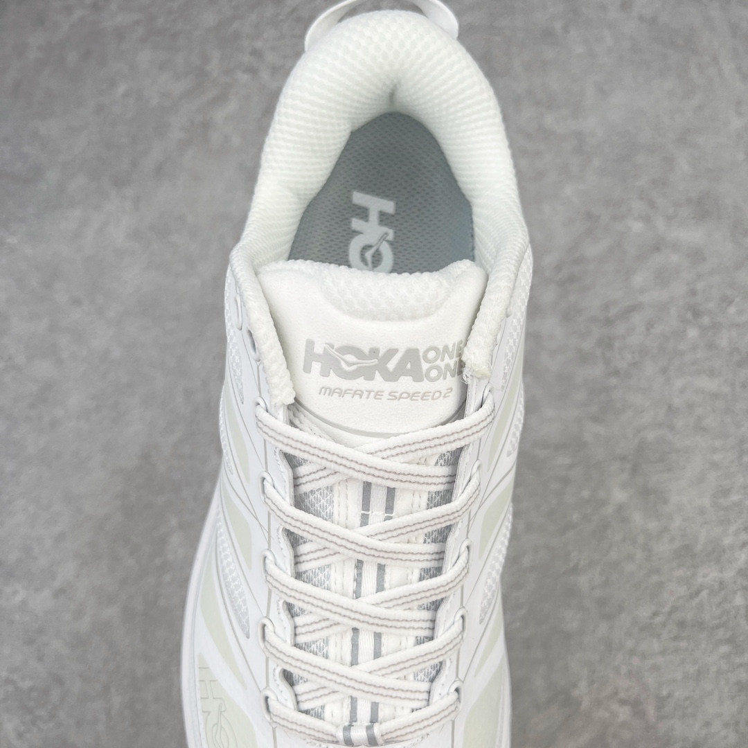 Hoka ONE ONE Mafate Speed 2 低筒 舒适减震 运动防滑耐磨 透气跑步鞋 轻便波鞋 白灰 1126851-WLRC