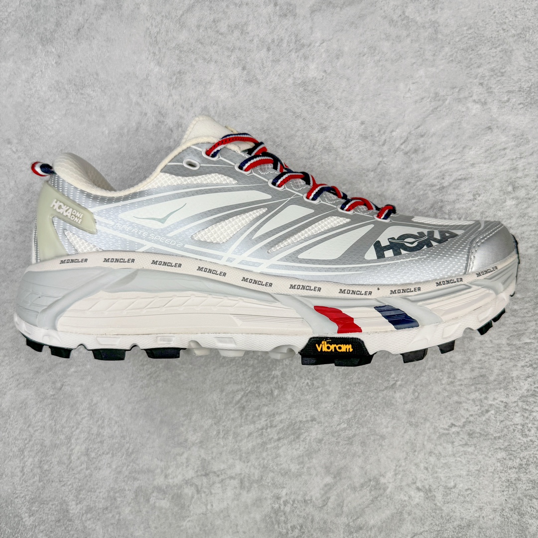 Mocnnler Hoka ONE ONE Mafate Speed 2 低筒 舒适减震 运动防滑耐磨 透气跑步鞋 轻便波鞋 雾霾灰 1129992-NCHMS