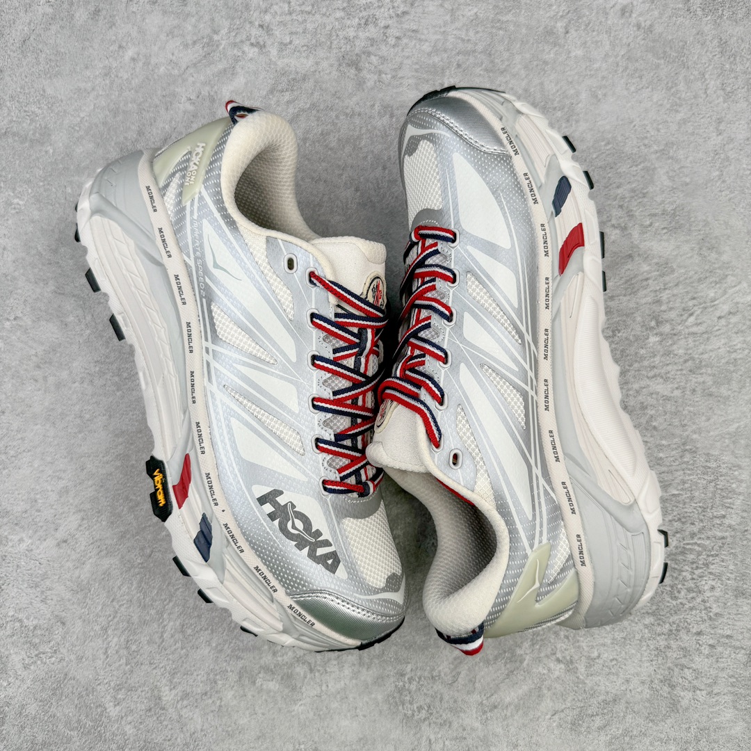 Mocnnler Hoka ONE ONE Mafate Speed 2 低筒 舒适减震 运动防滑耐磨 透气跑步鞋 轻便波鞋 雾霾灰 1129992-NCHMS