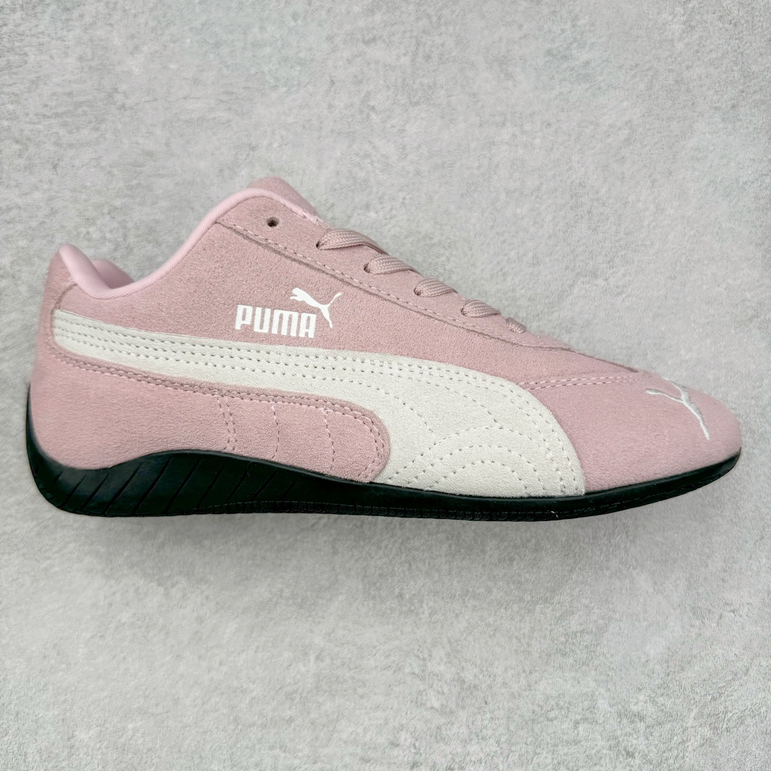 PUMA  Speedcat  圆头系带 二层绒面皮防滑耐磨 低筒 舒适时尚 赛车 跑步鞋 休闲鞋 波鞋 粉色 398846-01
