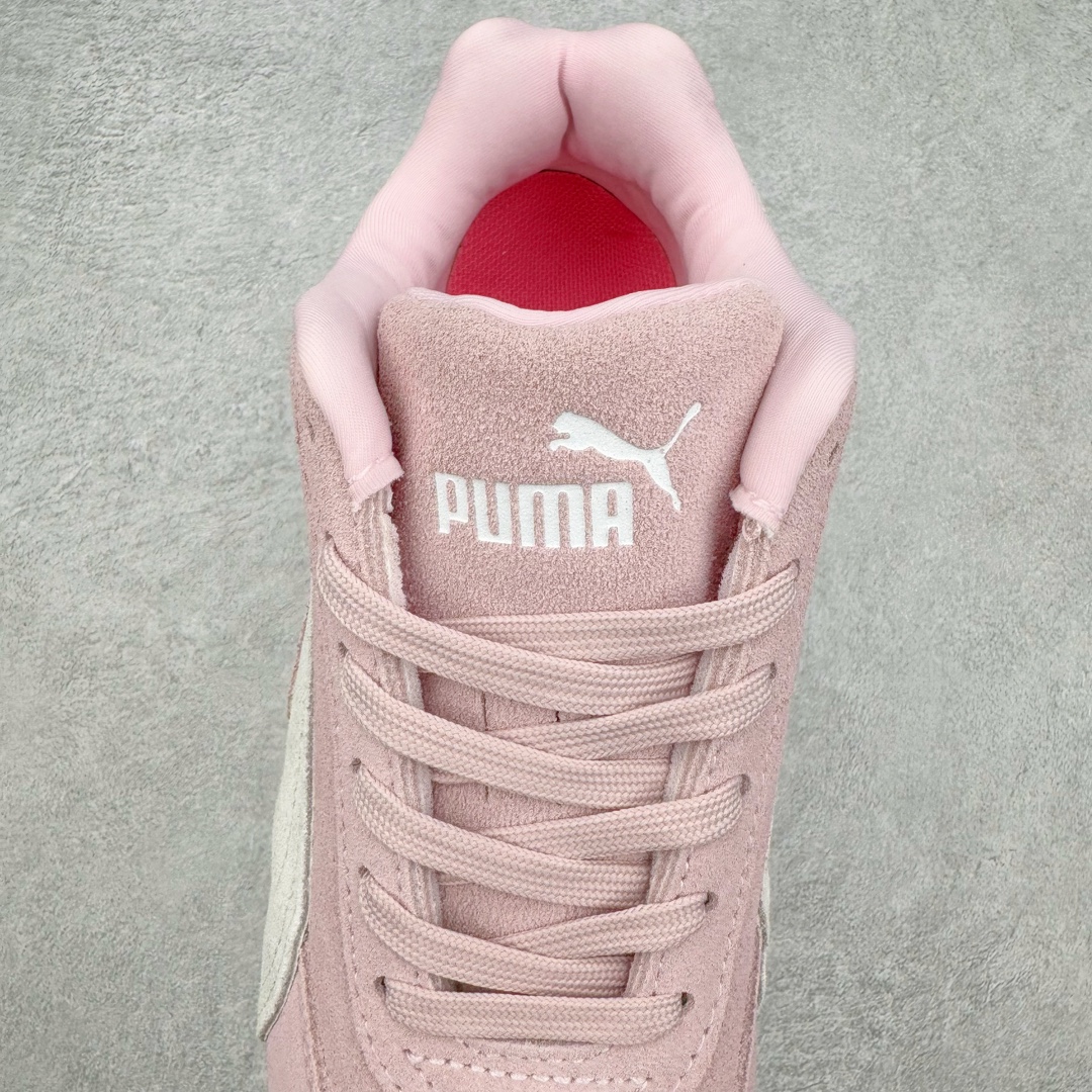  PUMA  Speedcat  圆头系带 二层绒面皮防滑耐磨 低筒 舒适时尚 赛车 跑步鞋 休闲鞋 波鞋 粉色 398846-01