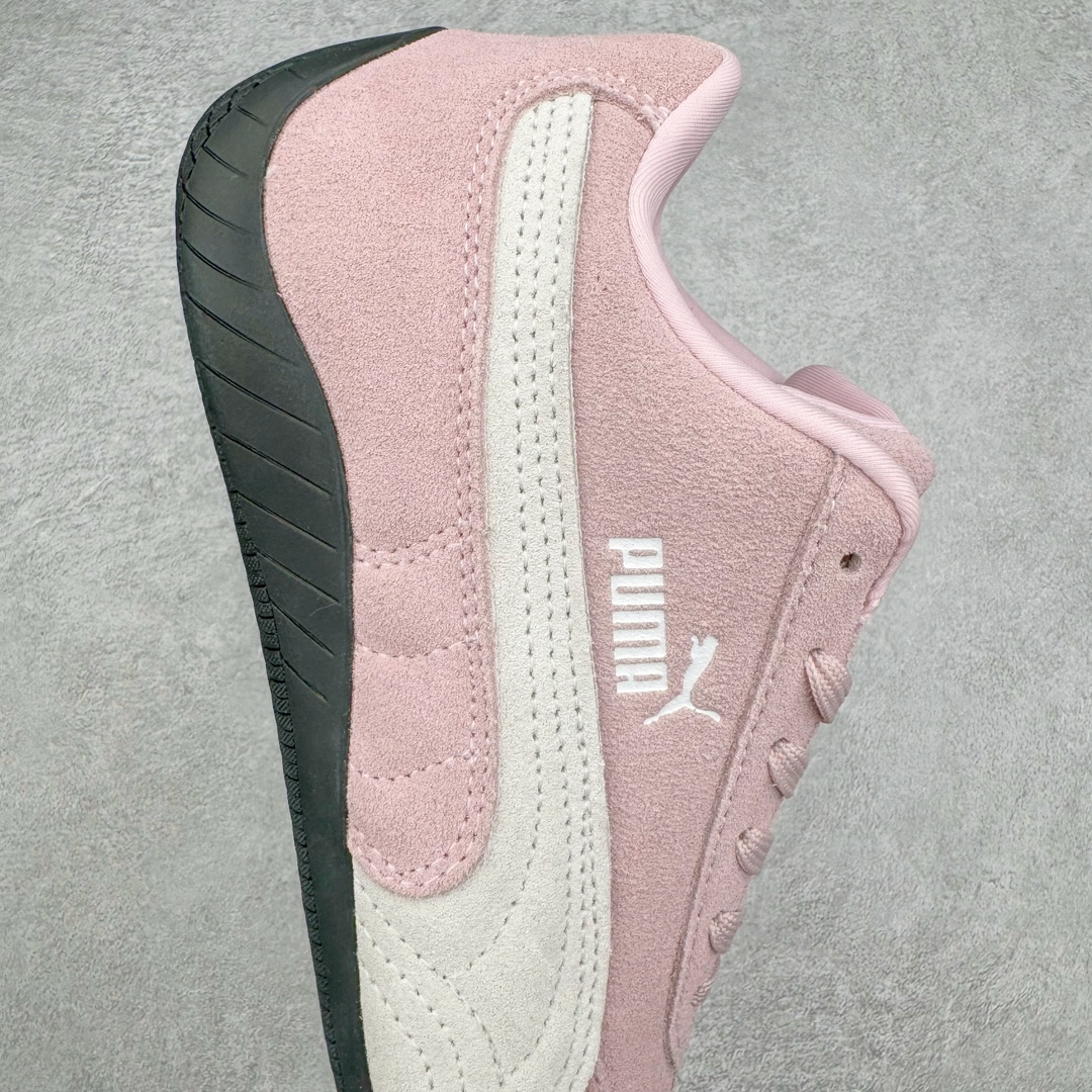  PUMA  Speedcat  圆头系带 二层绒面皮防滑耐磨 低筒 舒适时尚 赛车 跑步鞋 休闲鞋 波鞋 粉色 398846-01