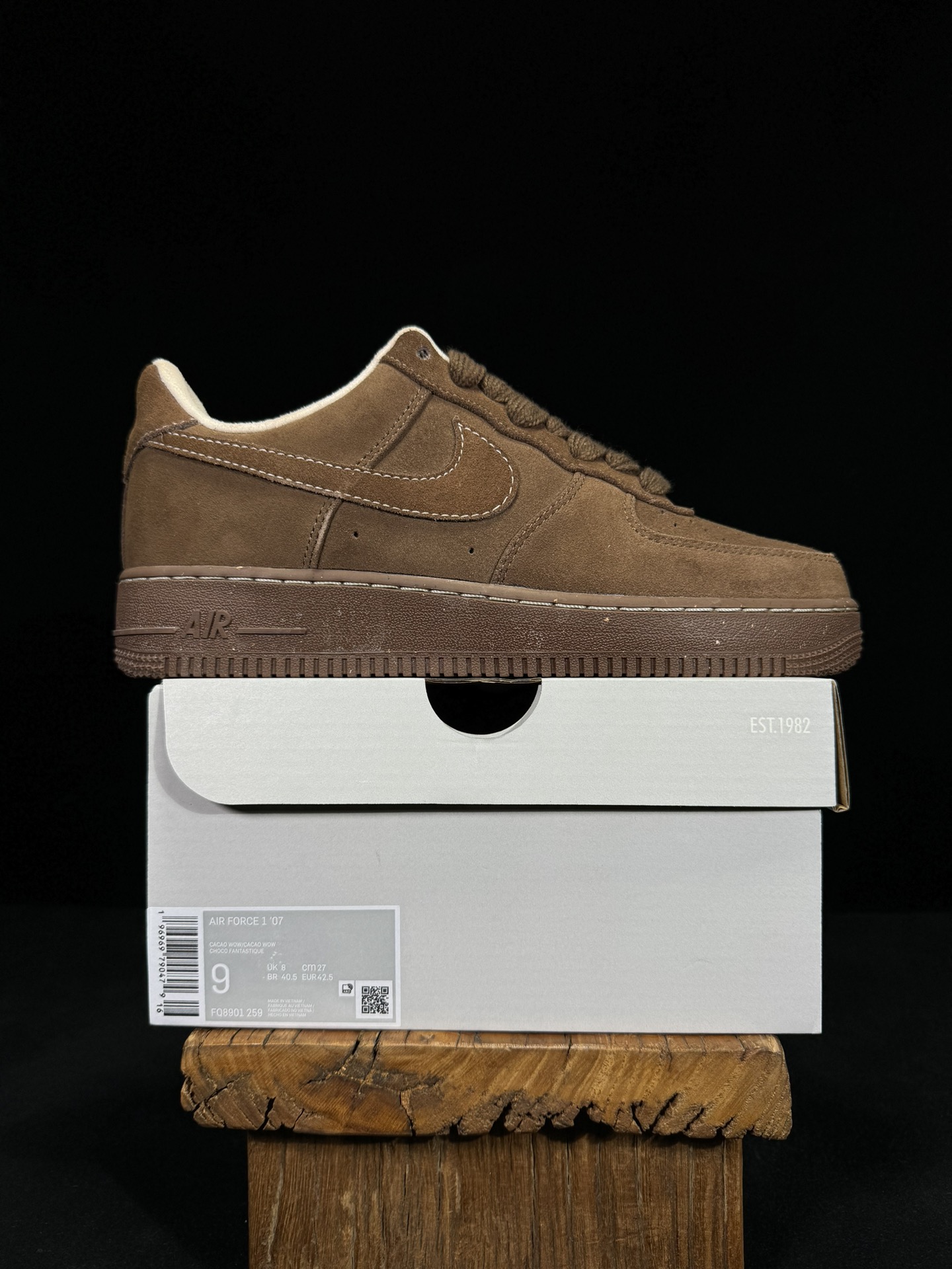  Air Force 1 Low  AF1 Cacao Wow  低筒 厚底 防滑轻便 休闲鞋 板鞋 男鞋 女鞋 波鞋  棕色 FQ8901-259
