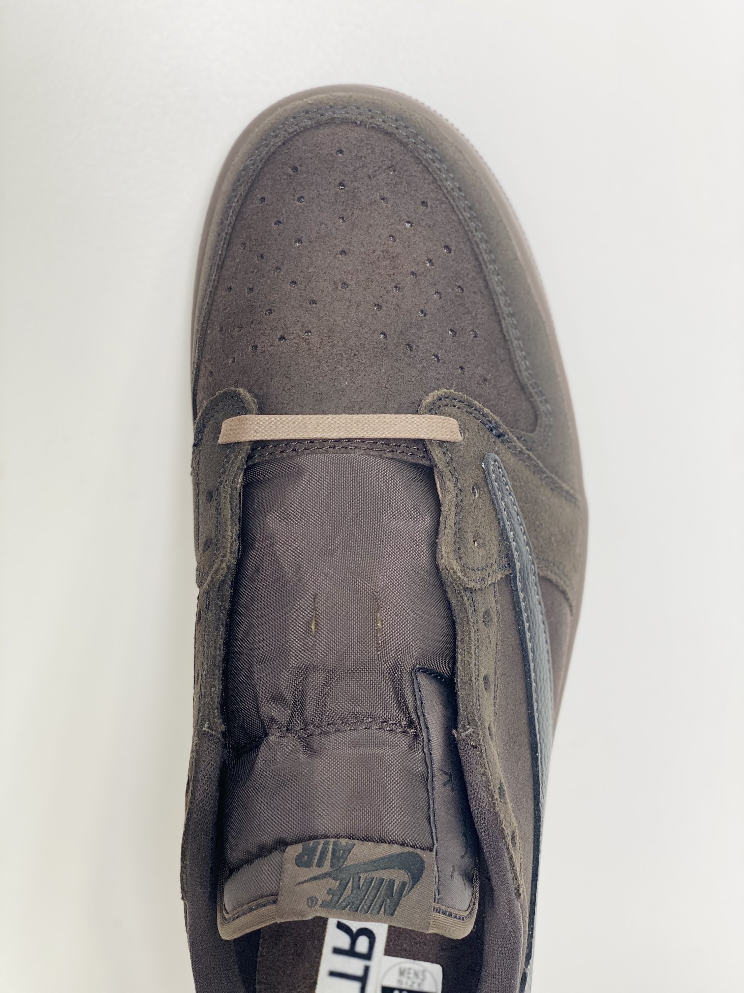  天花板 Travis Scott x Air Jordan 1 Low Velvet Brown AJ1 倒钩 低筒 板鞋 篮球鞋 波鞋 男女同款 黑棕 DM7866-202