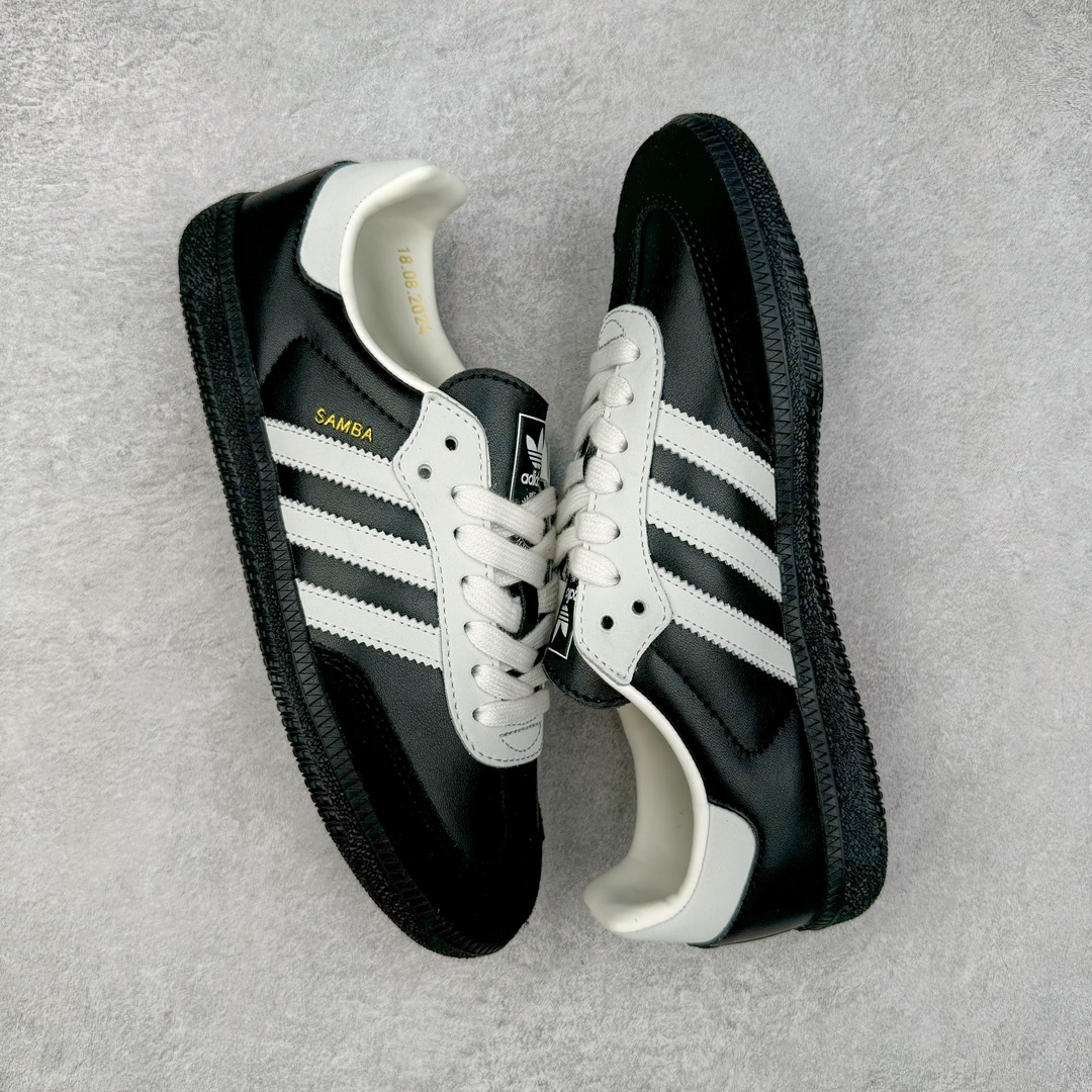  adidas originals Samba OG 桑巴75TH  平底鞋 低筒 复古板鞋 休闲鞋 男鞋 女鞋 波鞋 黑色 JP5282 