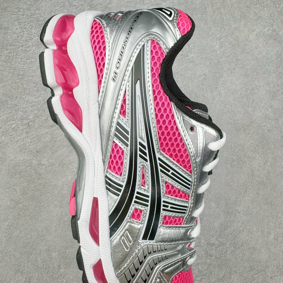  ASICS GEL-KAYANO 14  低筒 舒适减震 户外 运动鞋 跑步鞋  复古 休闲鞋 板鞋 波鞋  男女同款  银粉黑 1201A019-700