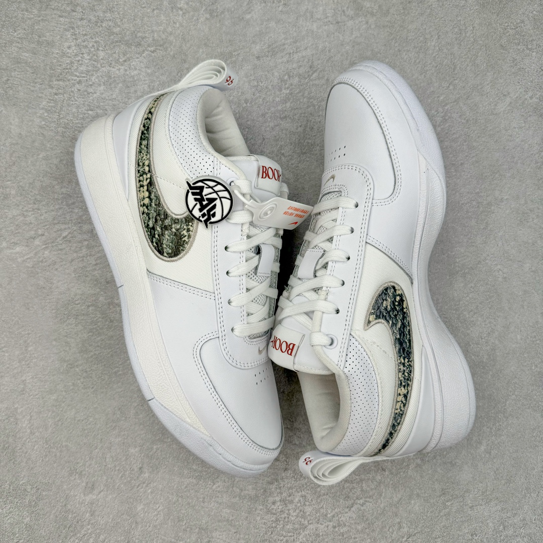  灭世/Max Nike Book Devin  布克一代  低筒 前后气垫   耐磨透氣 實戰籃球鞋 波鞋 球鞋 男鞋 波鞋 白黑响尾蛇 FJ4250-10