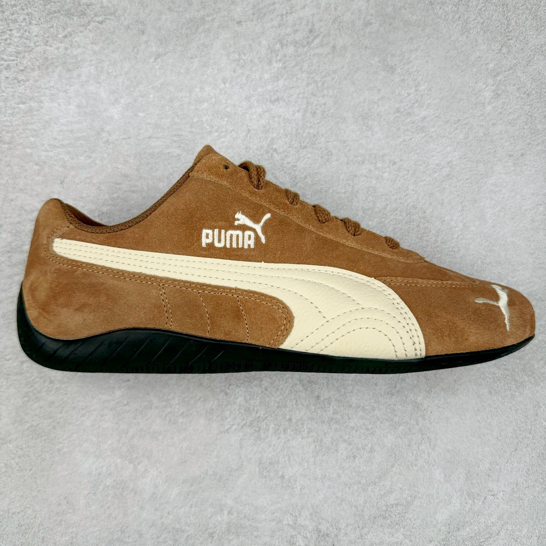  PUMA  Speedcat  圆头系带 二层绒面皮防滑耐磨 低筒 舒适时尚 赛车 跑步鞋 休闲鞋 波鞋 棕色 398847-02