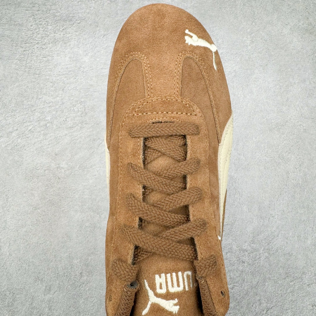  PUMA  Speedcat  圆头系带 二层绒面皮防滑耐磨 低筒 舒适时尚 赛车 跑步鞋 休闲鞋 波鞋 棕色 398847-02