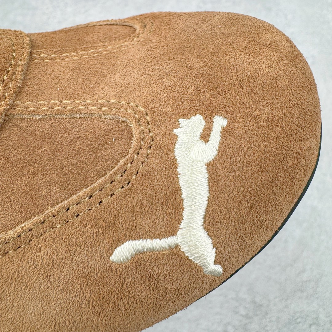  PUMA  Speedcat  圆头系带 二层绒面皮防滑耐磨 低筒 舒适时尚 赛车 跑步鞋 休闲鞋 波鞋 棕色 398847-02