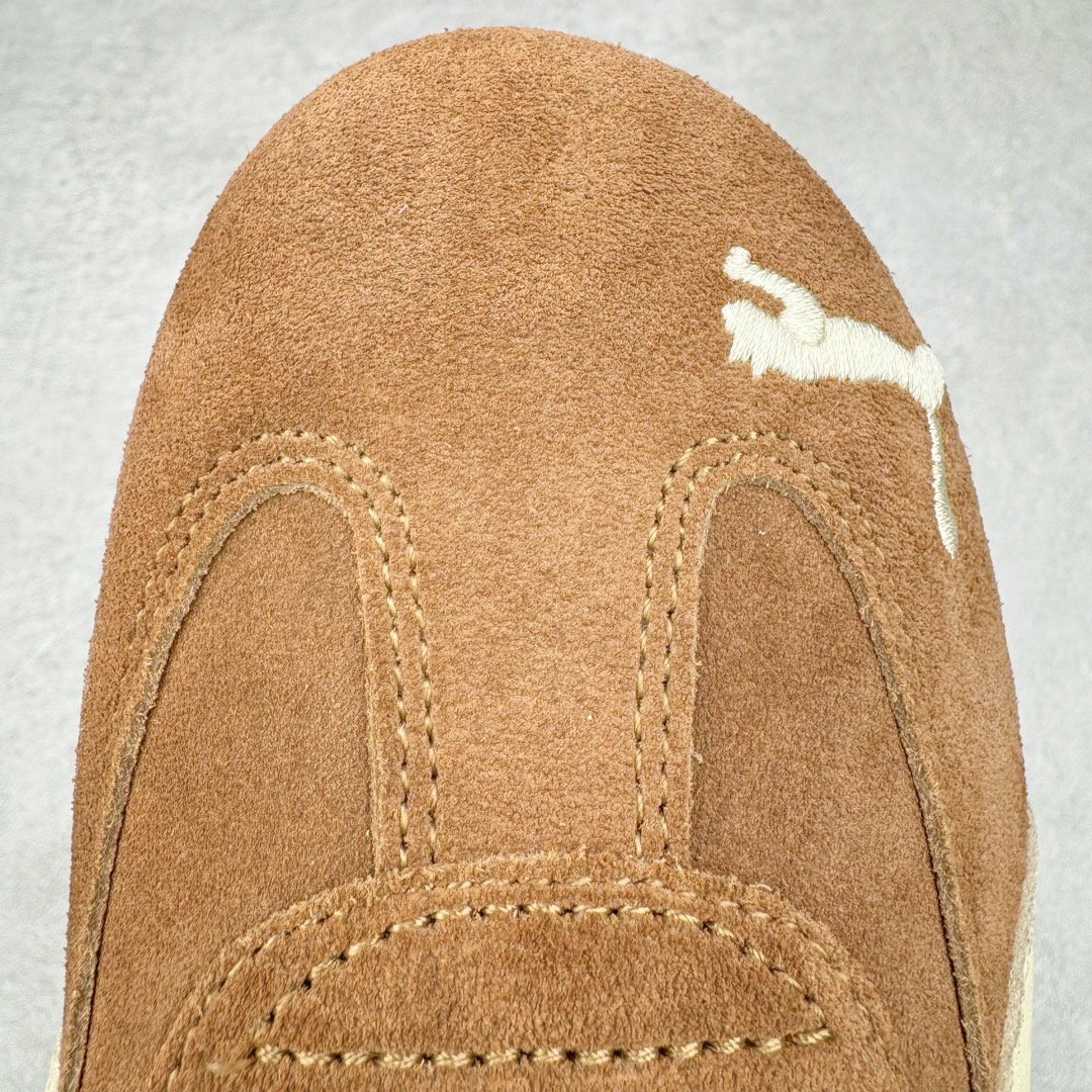  PUMA  Speedcat  圆头系带 二层绒面皮防滑耐磨 低筒 舒适时尚 赛车 跑步鞋 休闲鞋 波鞋 棕色 398847-02