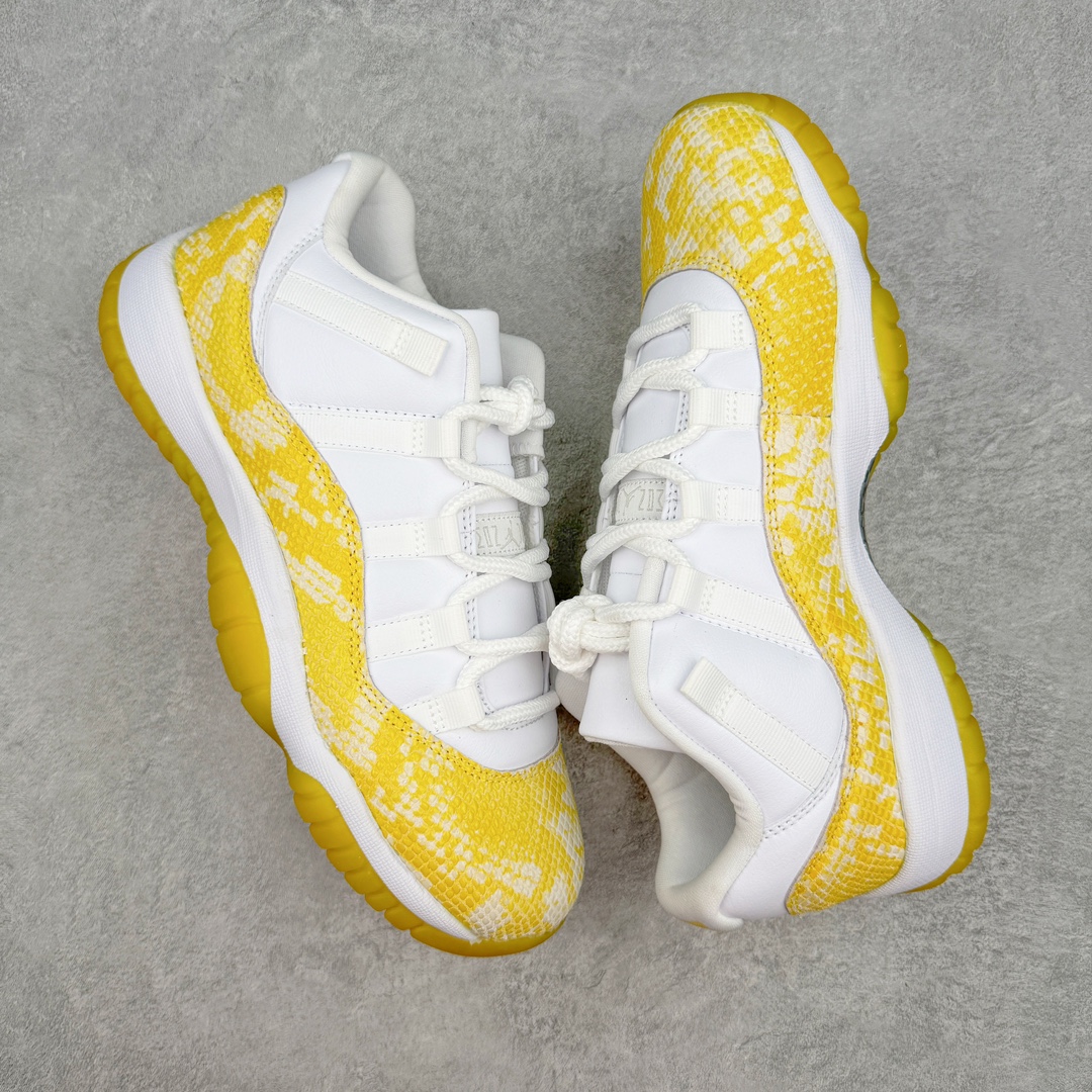  Air Jordan 11 Low Yellow Snakeskin AJ11  低筒 碳板 全掌气垫 篮球鞋 球鞋 男鞋 休闲鞋  黄蛇纹  AH7860-107