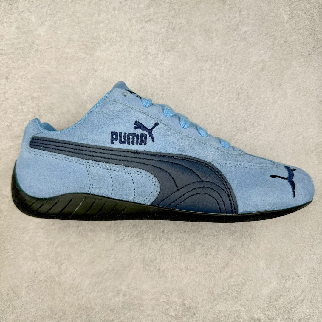 PUMA  Speedcat  圆头系带 二层绒面皮防滑耐磨 低筒 舒适时尚 赛车 跑步鞋 休闲鞋 波鞋 蓝色 398847-01