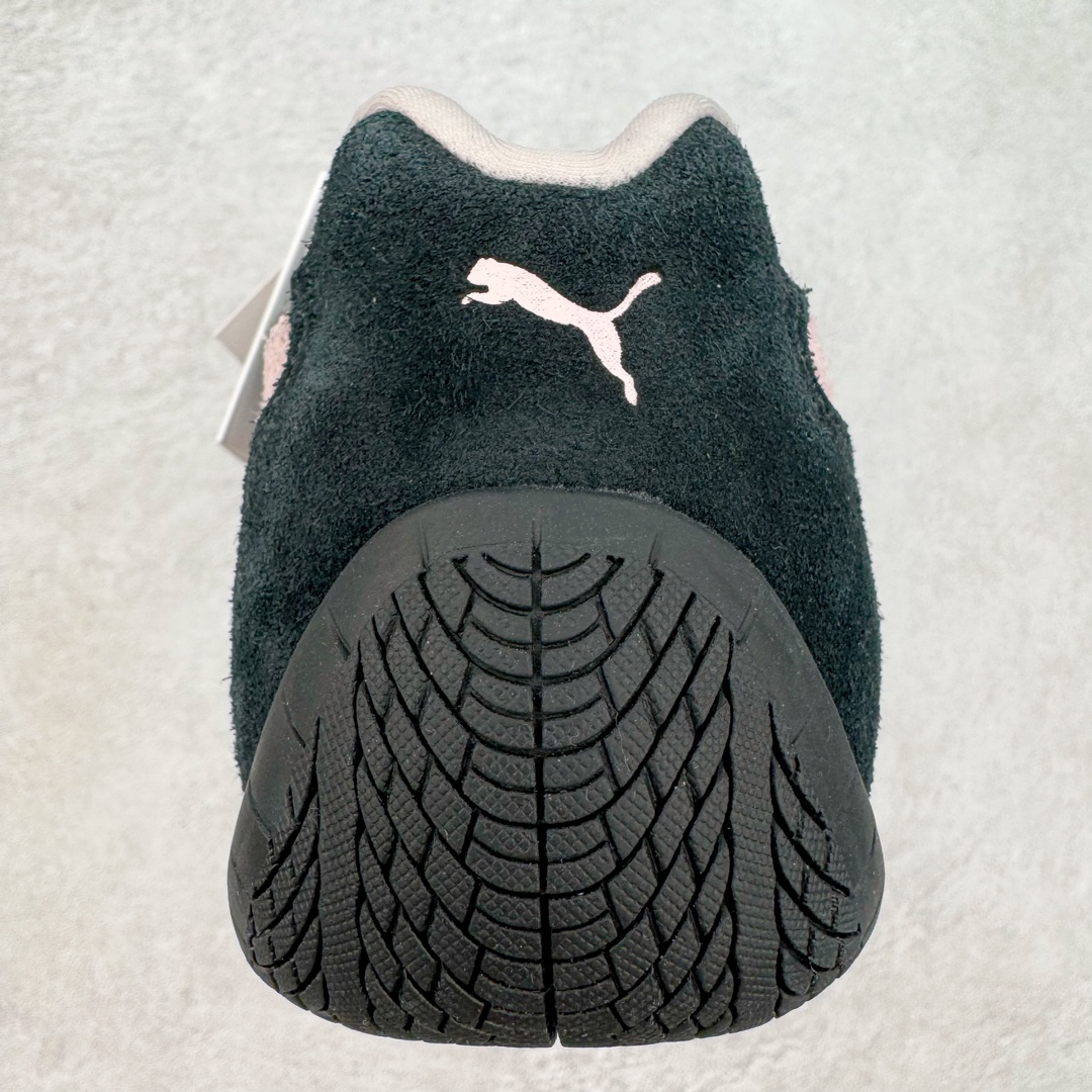  PUMA  Speedcat  圆头系带 二层绒面皮防滑耐磨 低筒 舒适时尚 赛车 跑步鞋 休闲鞋 波鞋 黑粉 398846-09