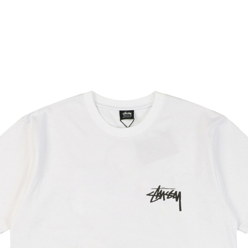  Stussy 樱桃 黑8 八 图案印花 短袖 圆领 套头 T 恤 夏季 男女同款 黑色 白色 