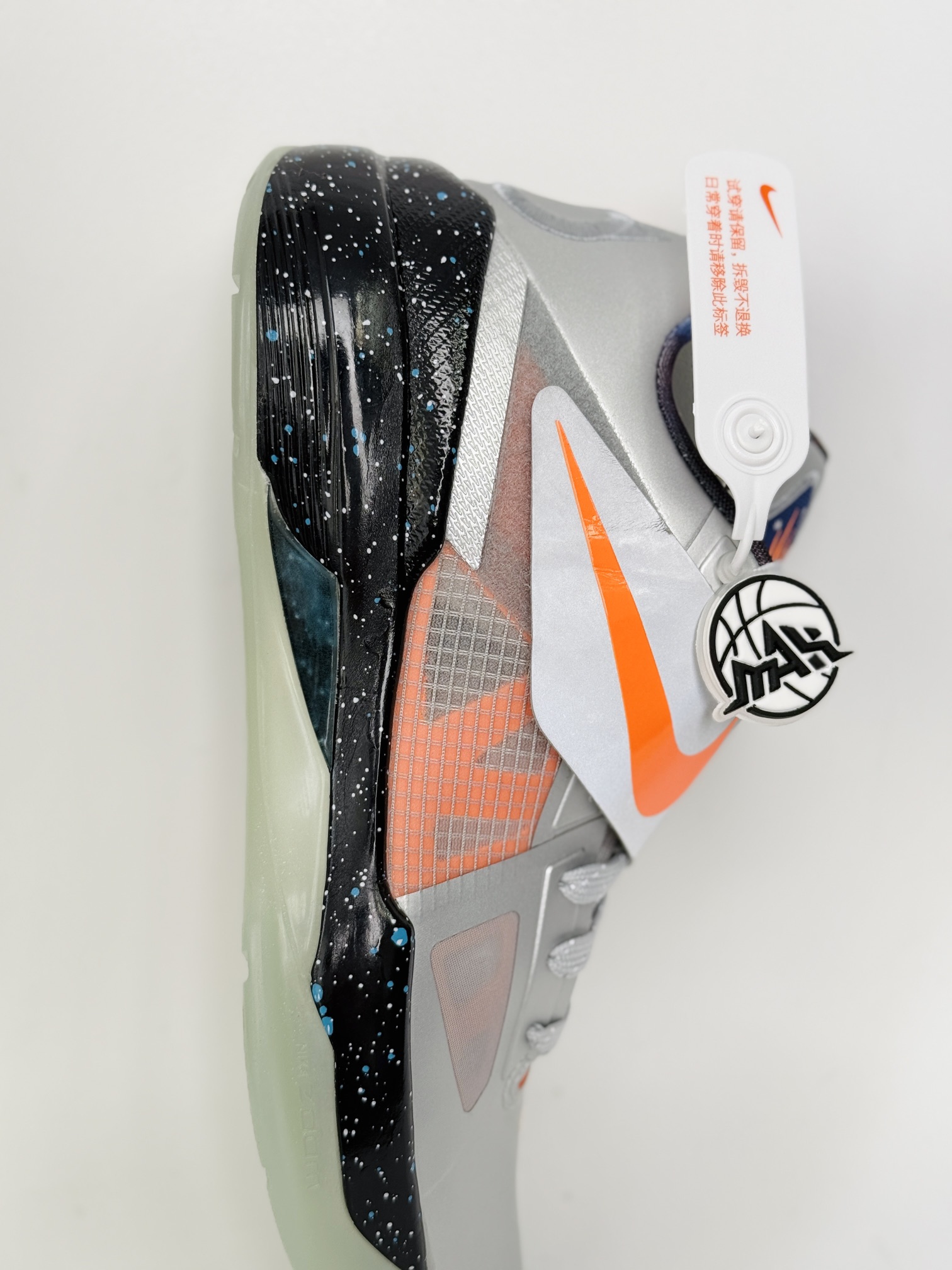 灭世纯原 KD4 Galaxy 杜兰特4代 低筒 前后气垫 缓震休闲 篮球鞋 波鞋 男款 黑银色 FD2635-001