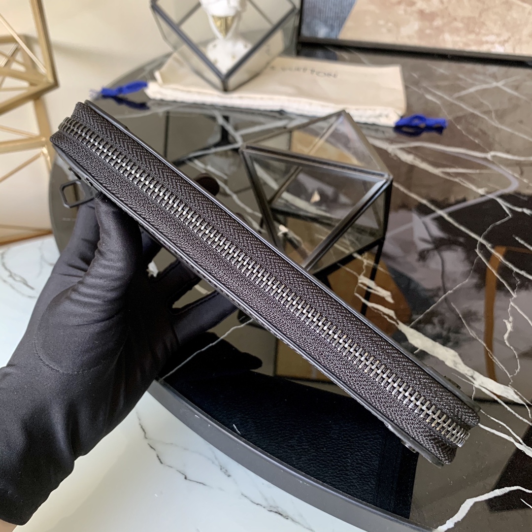  LOUIS VUITTON Zippy Wallet Trunk Eclipse LV 路易威登  钱包  长夹 哑光灰黑色 M80558