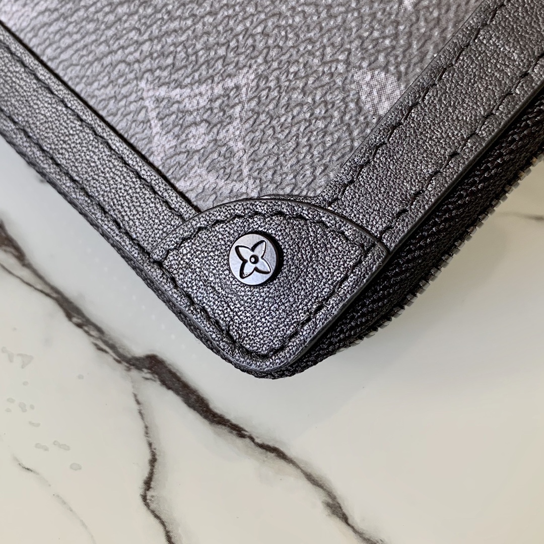  LOUIS VUITTON Zippy Wallet Trunk Eclipse LV 路易威登  钱包  长夹 哑光灰黑色 M80558