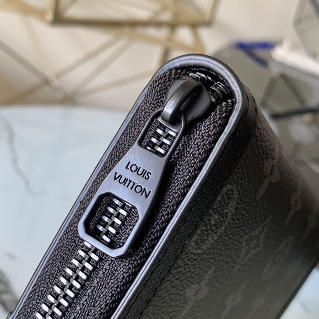  LOUIS VUITTON Zippy Wallet Trunk Eclipse LV 路易威登  钱包  长夹 哑光灰黑色 M80558