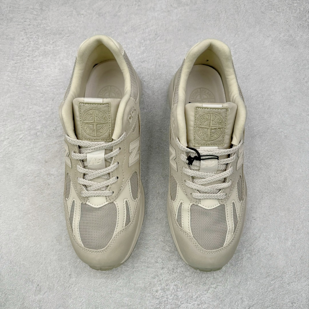  新版  STONE ISLAND New Balance 991V2 石头岛 低筒 复古跑鞋 休闲鞋 运动鞋 波鞋 男鞋 女鞋 米白 U991SE2 