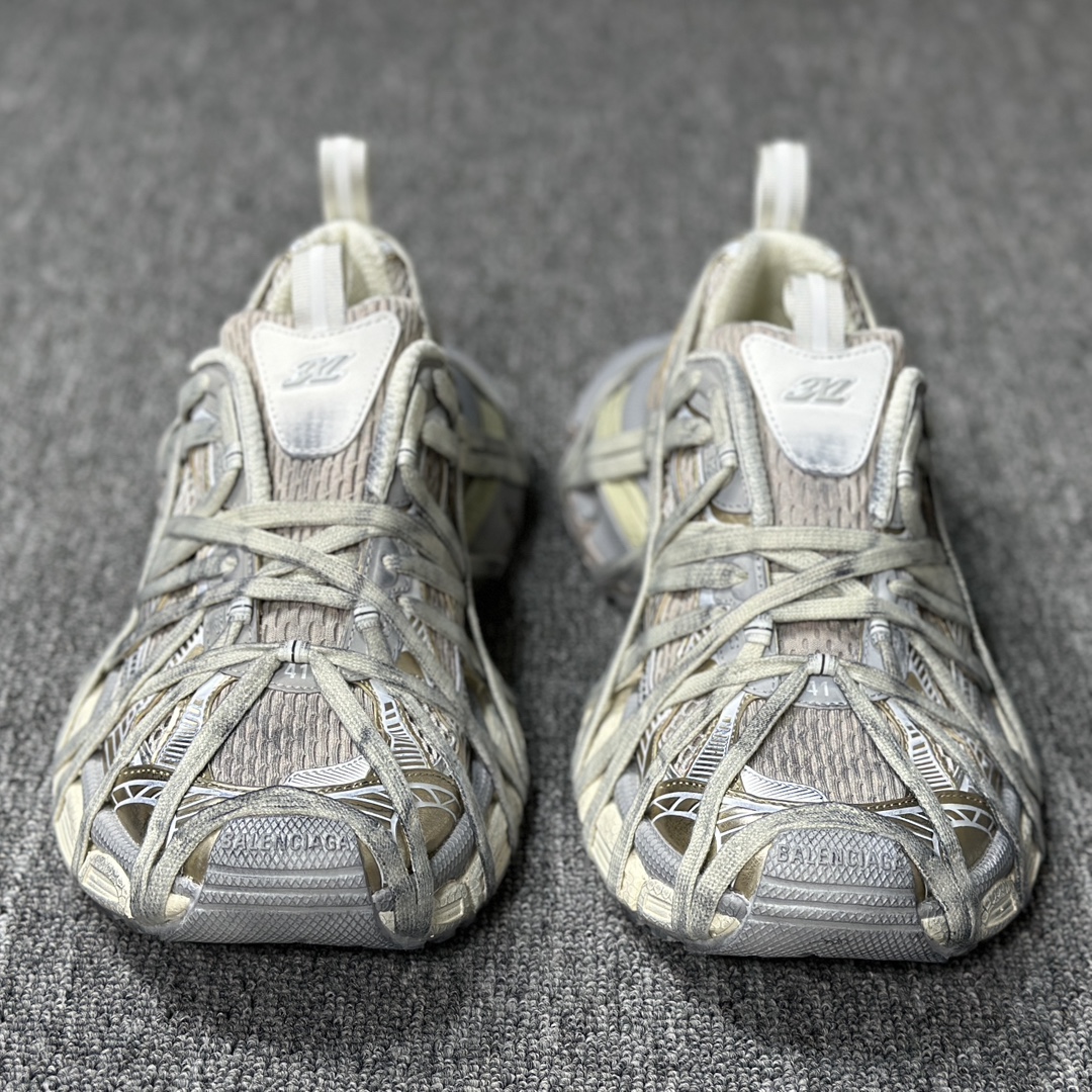  Balenciaga 巴黎世家 3XL 蜘蛛网 綁帶 网布 系带 做旧 低筒 老爹鞋 运动 复古板鞋 休闲鞋 男鞋 女鞋   