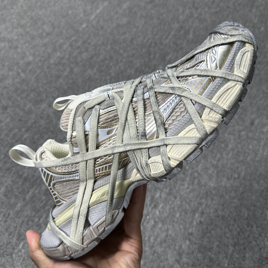  Balenciaga 巴黎世家 3XL 蜘蛛网 綁帶 网布 系带 做旧 低筒 老爹鞋 运动 复古板鞋 休闲鞋 男鞋 女鞋   