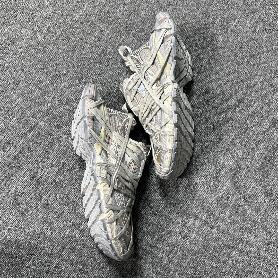  Balenciaga 巴黎世家 3XL 蜘蛛网 綁帶 网布 系带 做旧 低筒 老爹鞋 运动 复古板鞋 休闲鞋 男鞋 女鞋   