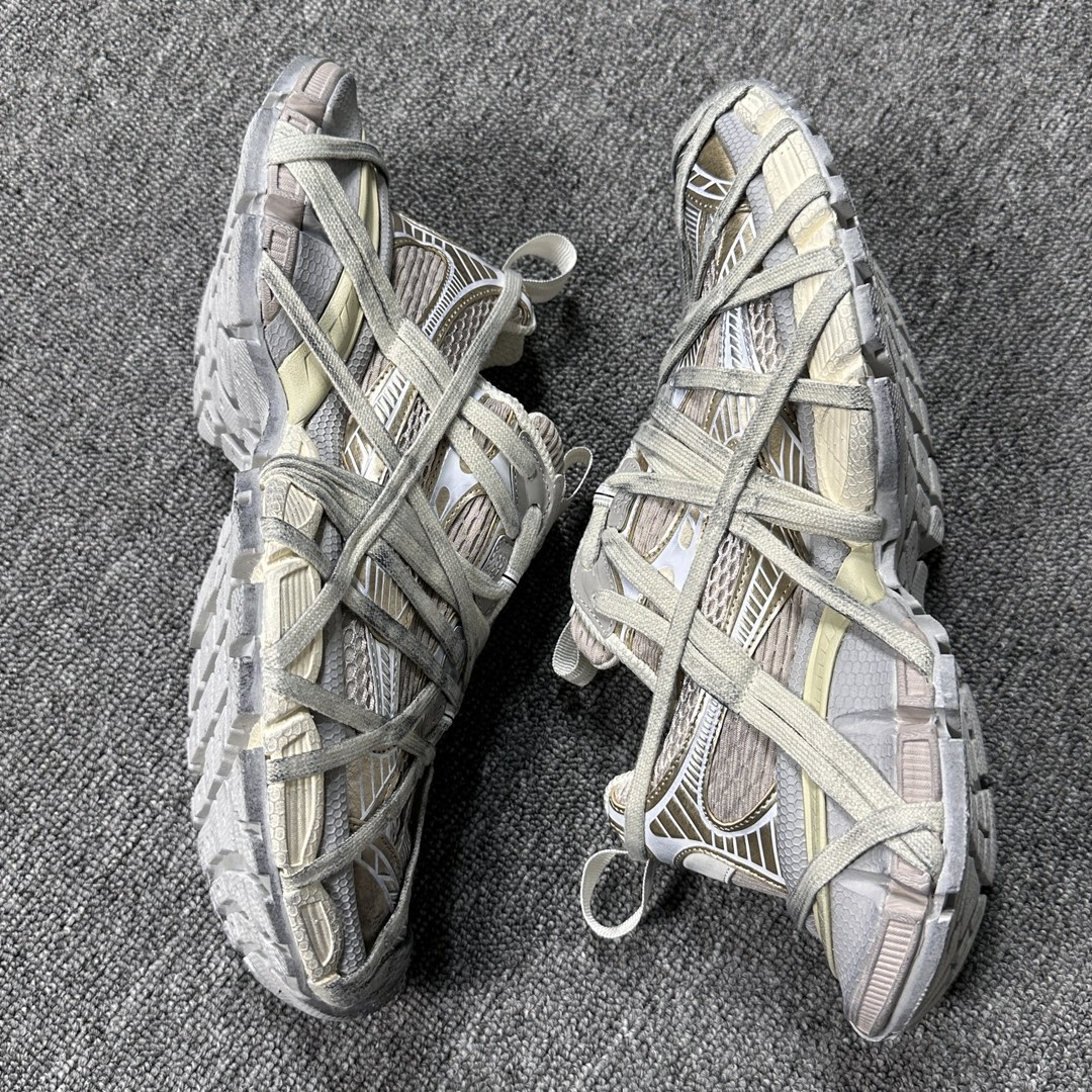  Balenciaga 巴黎世家 3XL 蜘蛛网 綁帶 网布 系带 做旧 低筒 老爹鞋 运动 复古板鞋 休闲鞋 男鞋 女鞋   